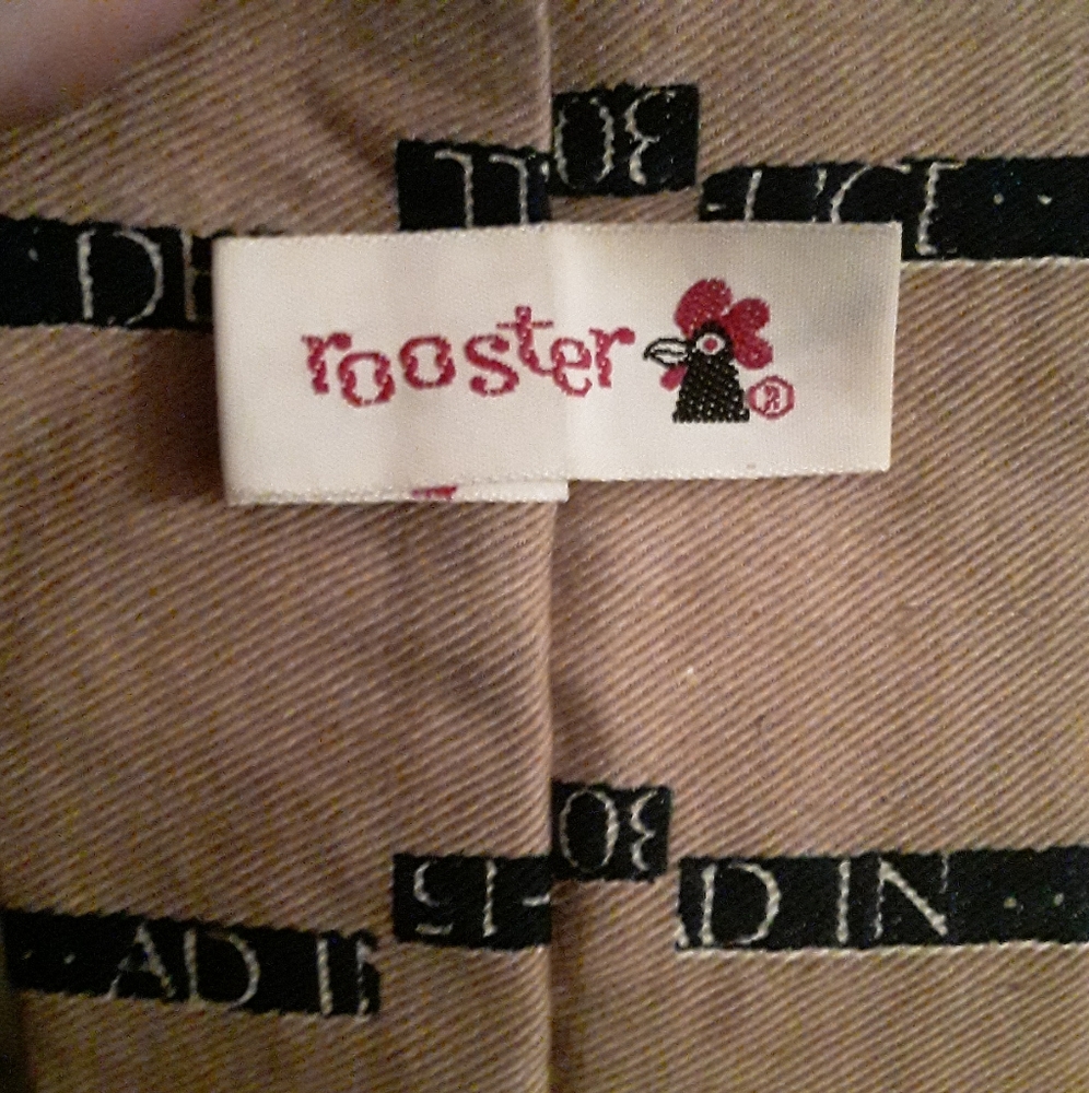 Rooster tan Tennis Players on Mens Toe Square hemline 54 in length